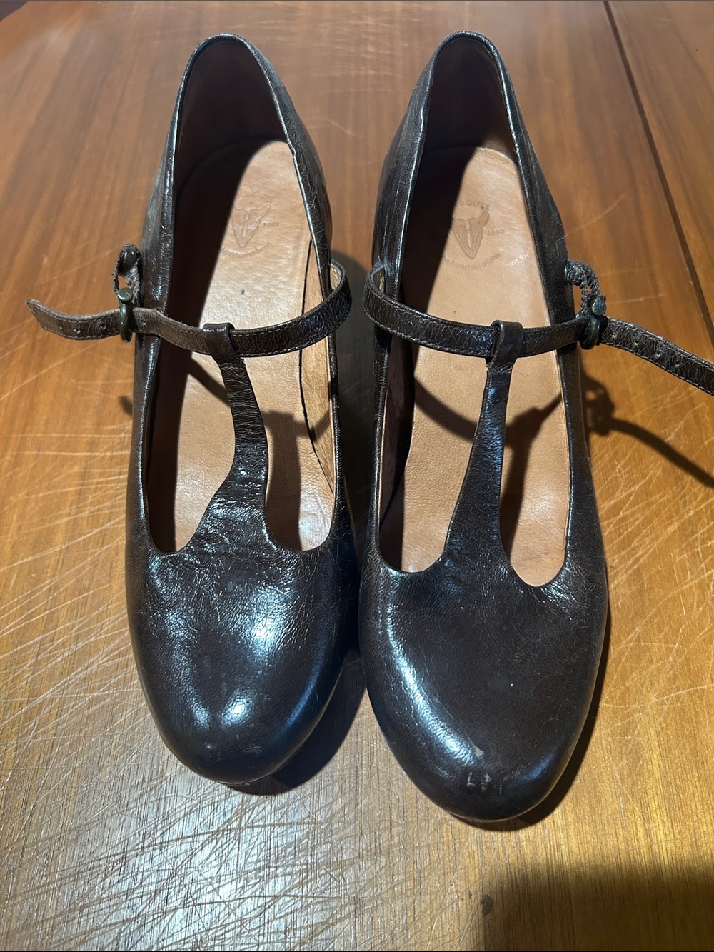 Frye T-Strap Mary Jane Heels